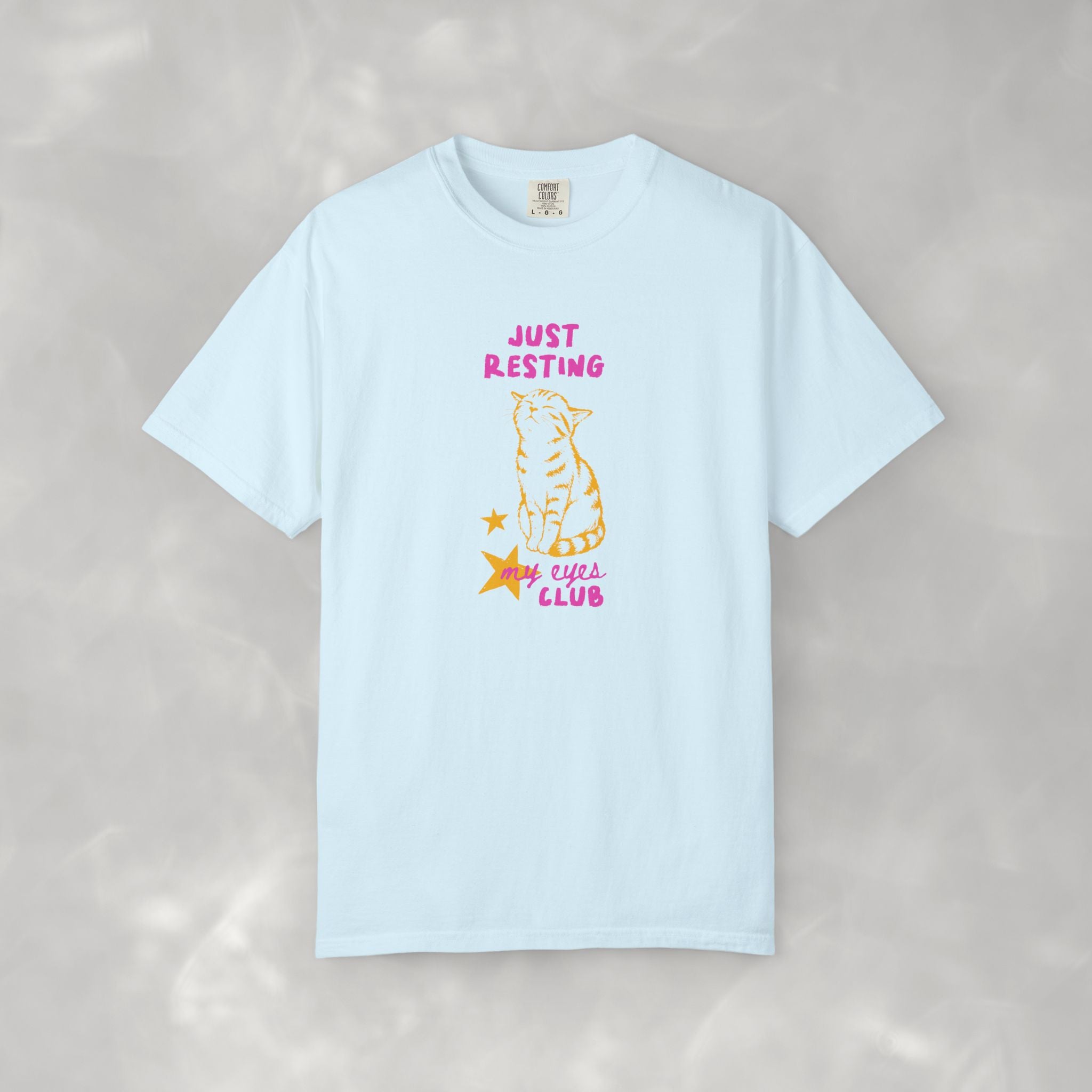 Just Resting My Eyes Club, Funny, Cat Lover Comfort Colors Tee