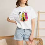 Preppy, Girly, Cute Halloween Ghosts with Cats, Comfort Colors Tee