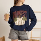Autumn Harvest, White Pumpkin Retro Gildan Unisex Heavy Blend™ Crewneck Sweatshirt