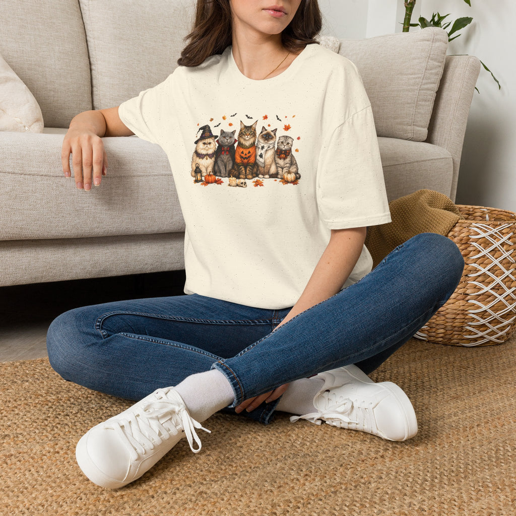 Retro Cats in Halloween Costumes Gildan Unisex Softstyle T-Shirt