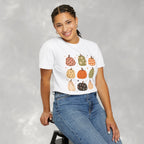 Whimsical Autumn Pumpkins Comfort Color Garment-Dyed T-shirt for Fall, Thanksgiving