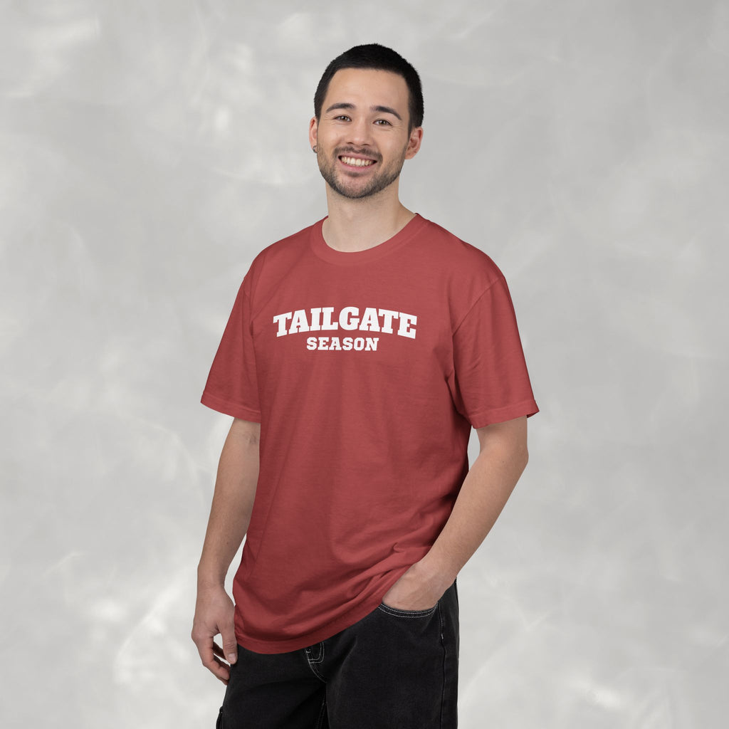 Tailgate Season, Football Game Day Unisex Comfort Colors Tee for Men and Women