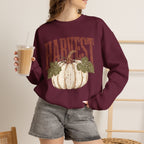 Autumn Harvest, White Pumpkin Retro Gildan Unisex Heavy Blend™ Crewneck Sweatshirt
