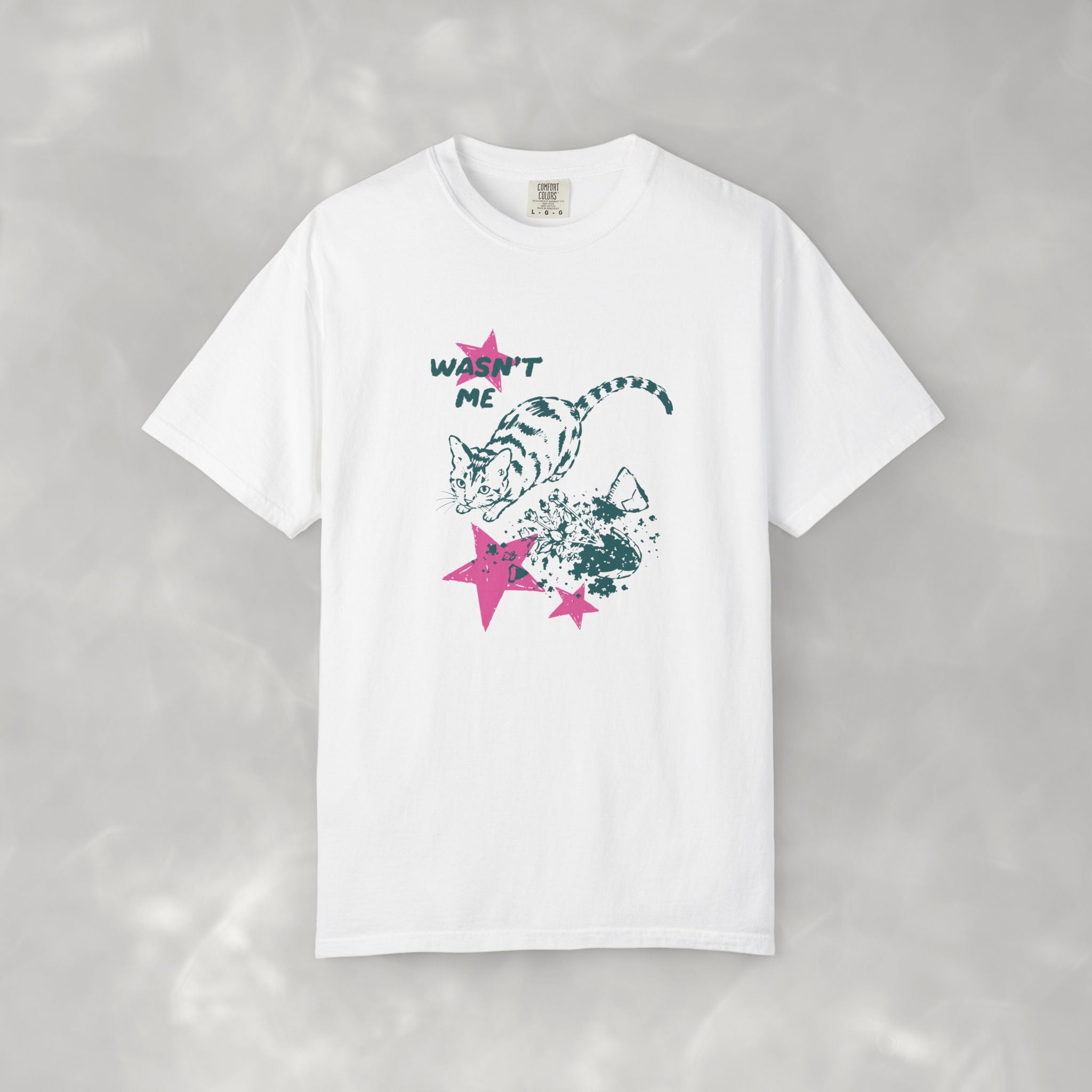 Wasn't Me, Funny, Cat Lover Comfort Colors Tee