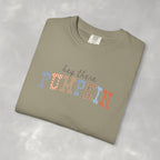 Hey There Pumpkin Distressed Comfort Colors Garment-Dyed T-shirt for Autumn, Fall, Thanksgiving