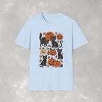 Spooky Black Cats and Jack-O-Lanterns, Gildan Unisex Softstyle T-Shirt