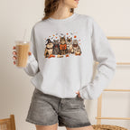 Retro Cats in Halloween Costume Gildan Unisex Heavy Blend™ Crewneck Sweatshirt
