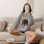 Spooky, Cute Black Cat, Halloween, Gildan Unisex Heavy Blend™ Crewneck Sweatshirt