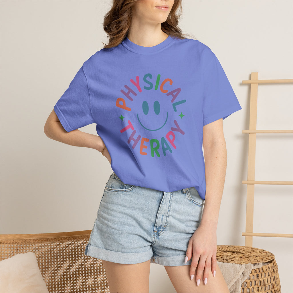 Physical Therapy, Cute Playful Smile, PT, PTA Unisex Comfort Colors Tee