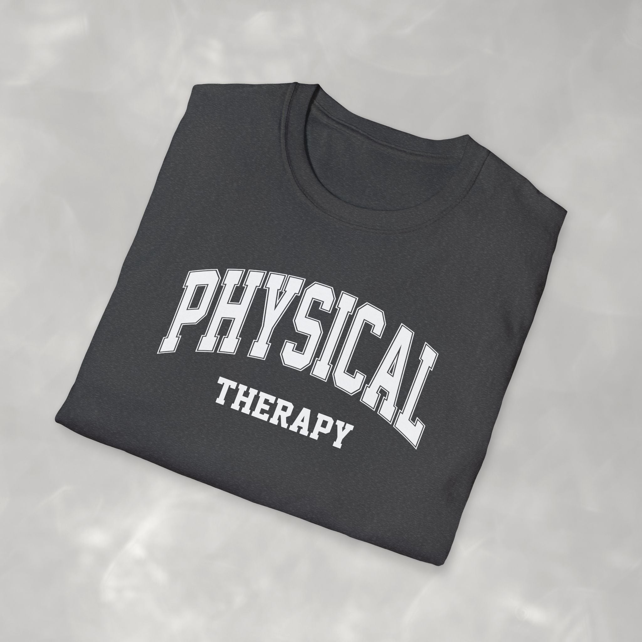 Physical Therapy, Therapist Varsity Style Gildan Unisex Softstyle T-Shirt