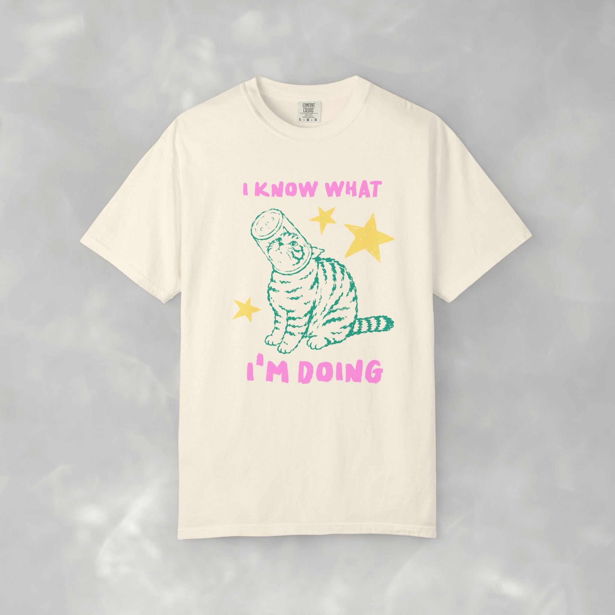 I Know What I'm Doing, Funny Cat Lover Comfort Colors Tee