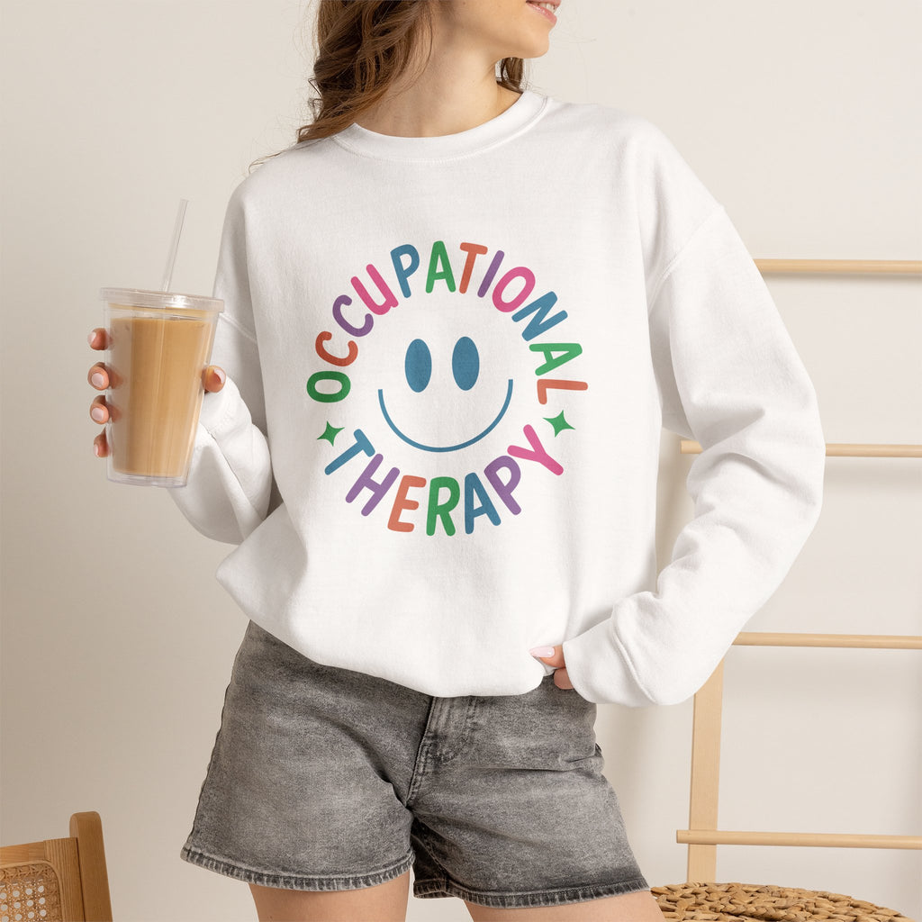 Occupational Therapy, Cute Playful Smile, OT, COTA Gildan Unisex Heavy Blend™ Crewneck Sweatshirt