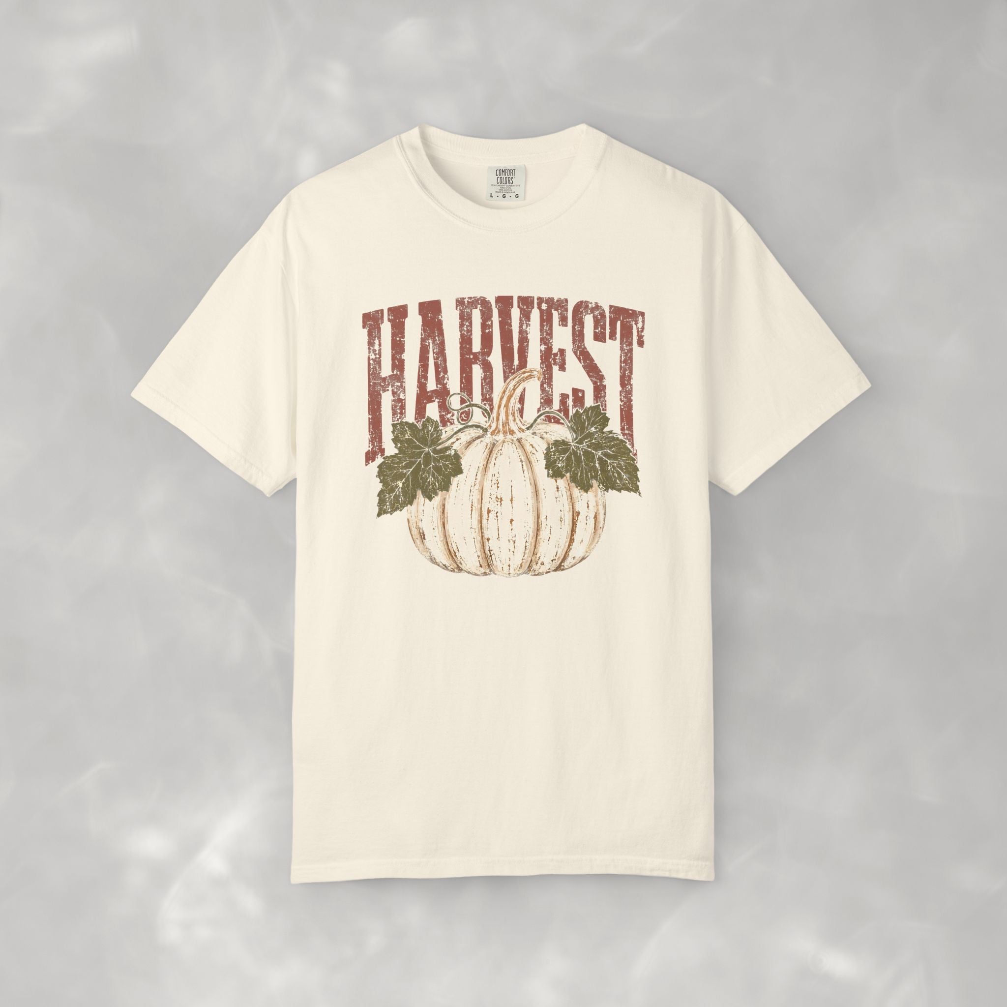 Autumn Harvest, White Pumpkin Retro Comfort Colors Tee