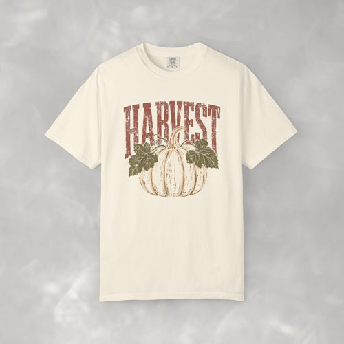 Autumn Harvest, White Pumpkin Retro Comfort Colors Tee