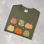 Whimsical Autumn Pumpkins Comfort Color Garment-Dyed T-shirt for Fall, Thanksgiving