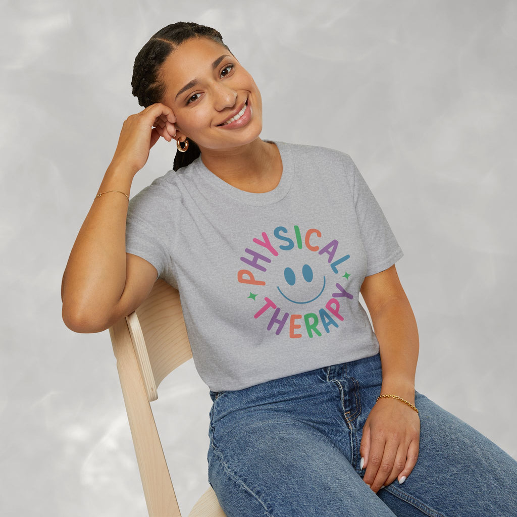 Physical Therapy, Cute Playful Smile, PT, PTA Gildan Unisex Softstyle T-Shirt