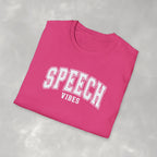 Speech Vibes Gildan Unisex Softstyle T-Shirt for SLP, SLPA, Speech Therapy