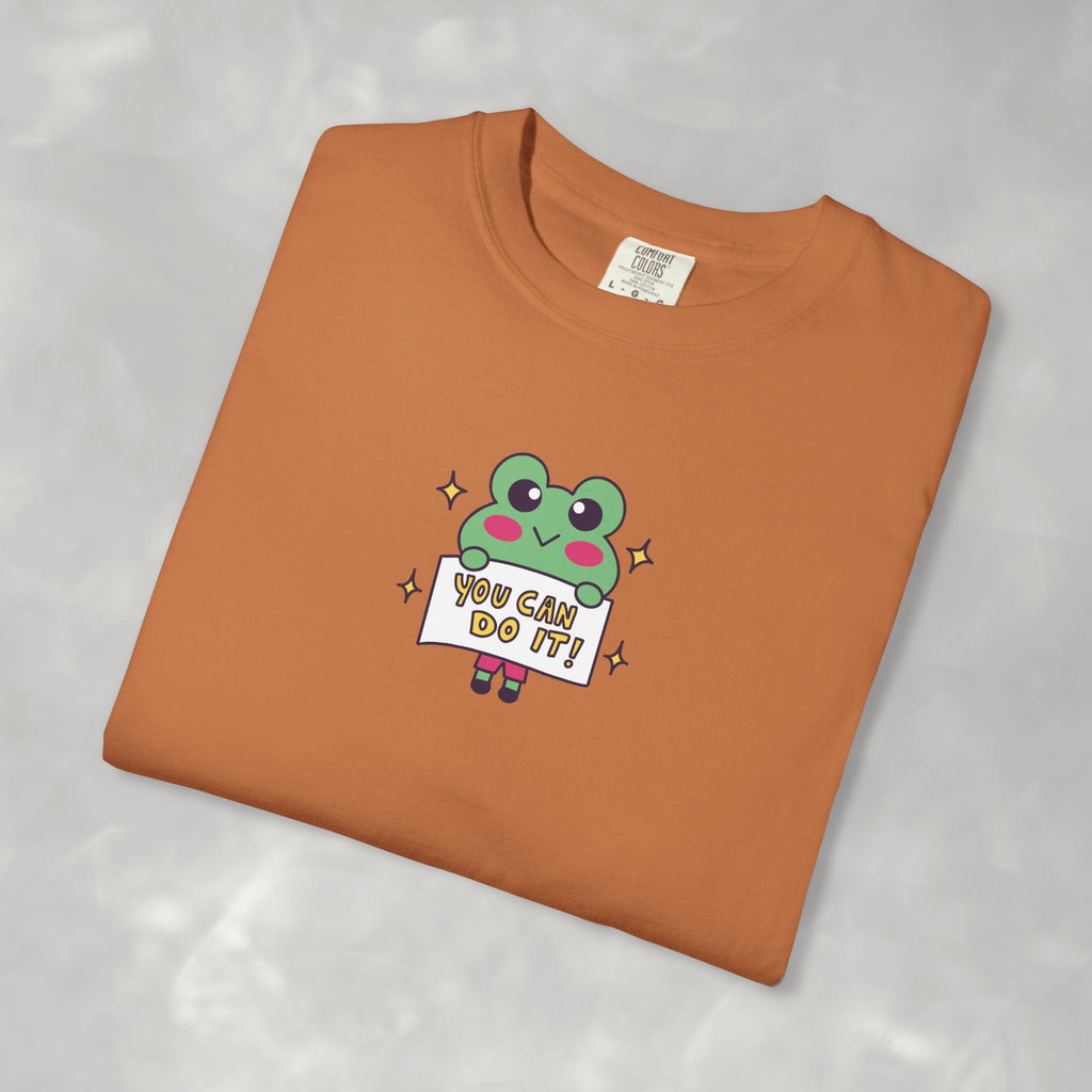 You Can Do It, Cute Motivational Frog Unisex Comfort Colors Tee for OT, PT, Speech Therapist