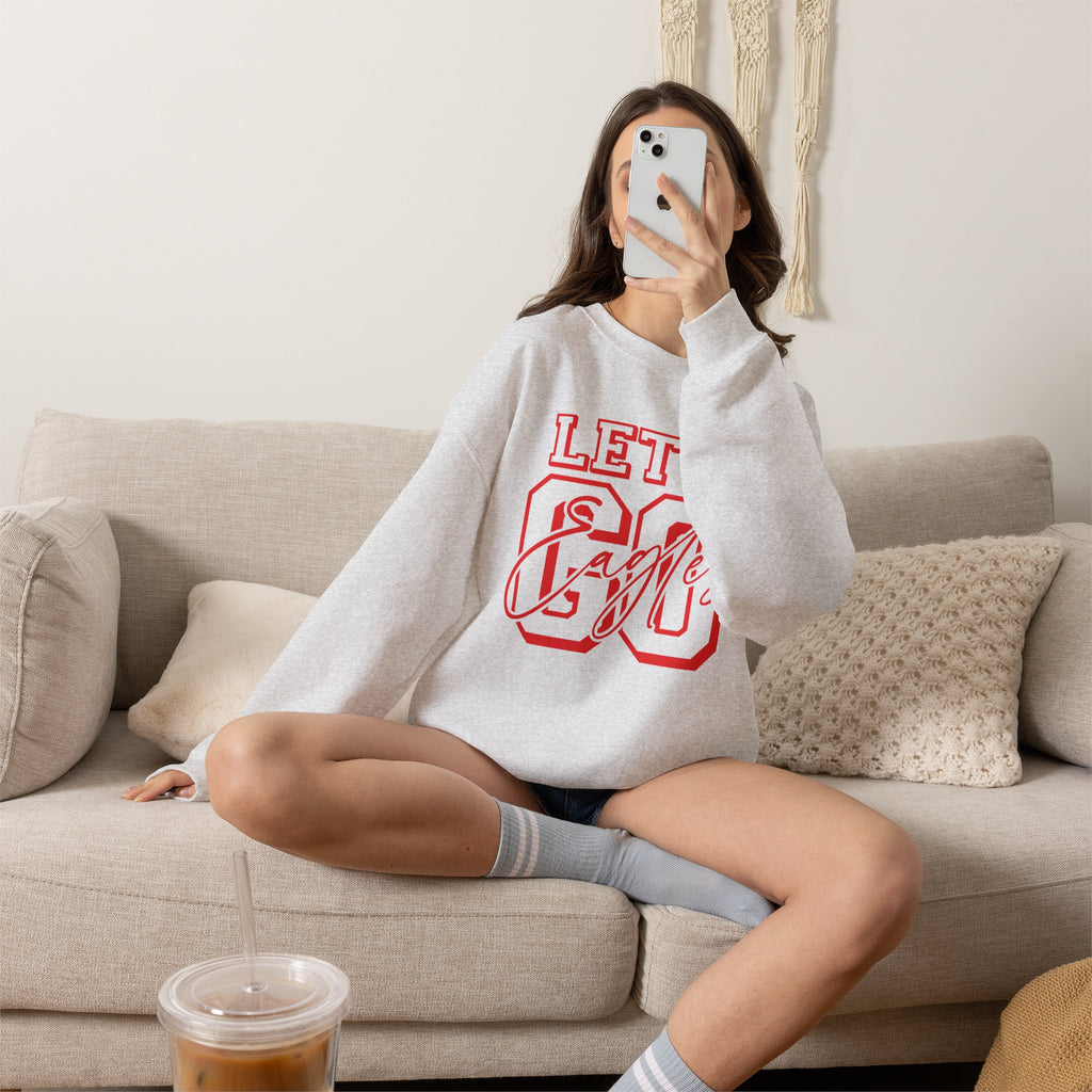 Let's Go Eagles, Eagles Sports, Team Spirit Gildan Unisex Heavy Blend™ Crewneck Sweatshirt