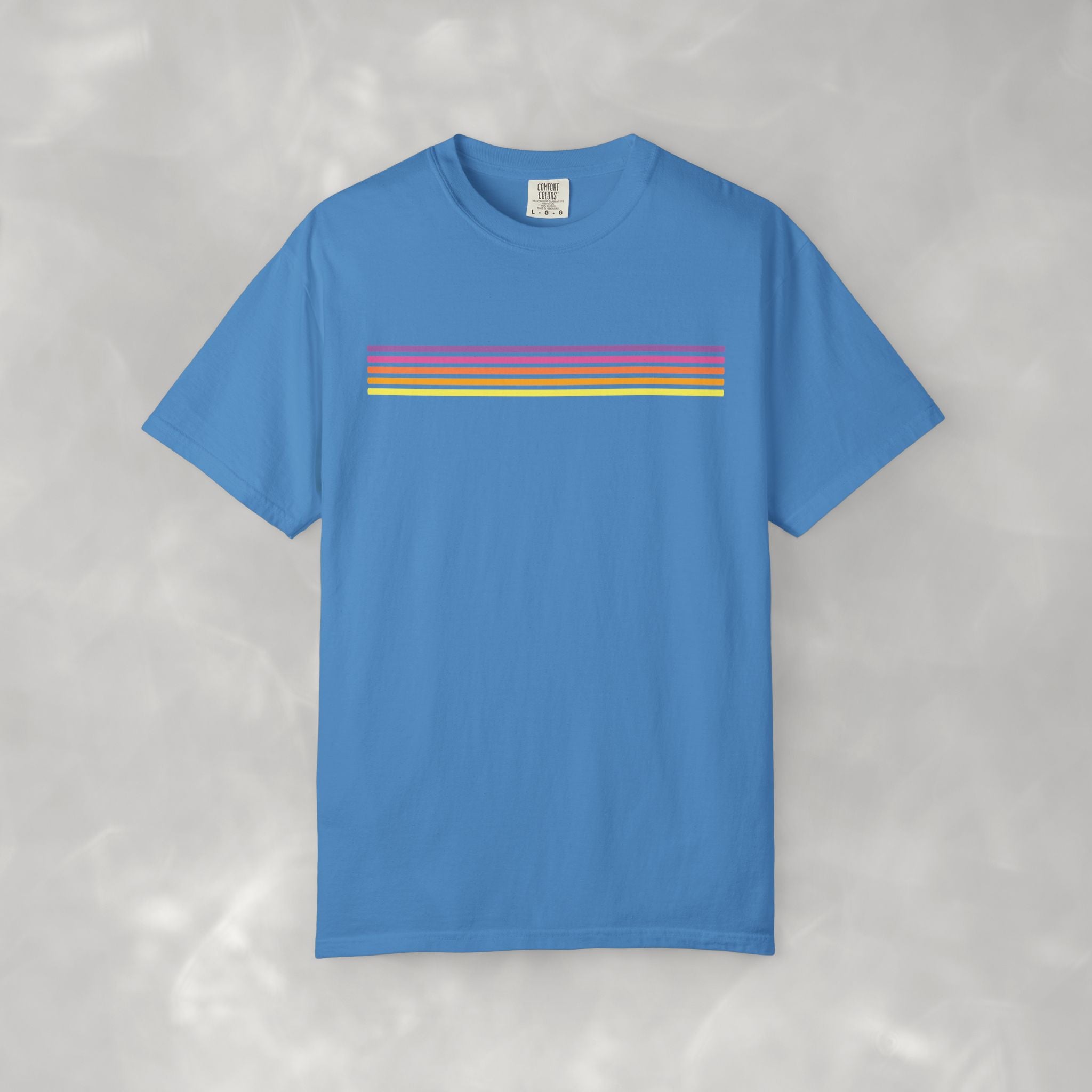 Retro Stripes Unisex CC Tee, Summer T-shirt for Men and Women