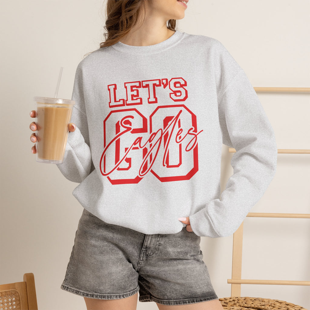 Let's Go Eagles, Eagles Sports, Team Spirit Gildan Unisex Heavy Blend™ Crewneck Sweatshirt