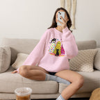 Preppy, Girly, Cute Halloween Ghosts with Cats, Gildan Unisex Heavy Blend™ Crewneck Sweatshirt