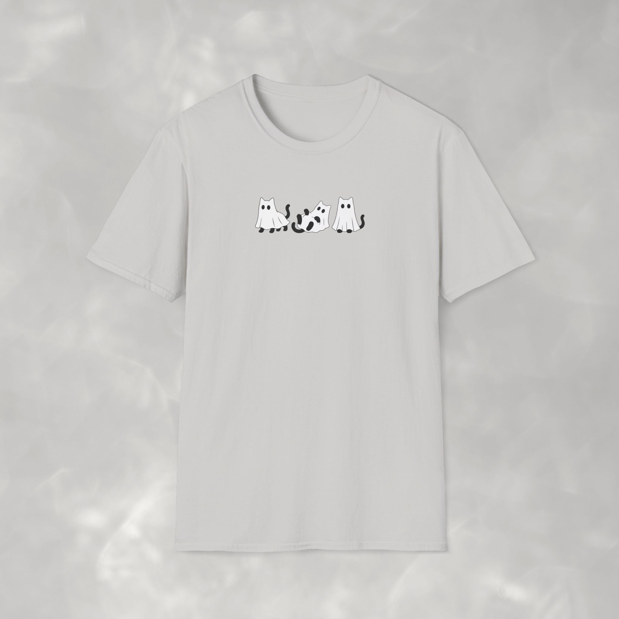 Cute Black Cat Ghosts, Haunted Kitties Halloween Gildan Unisex Softstyle T-Shirt