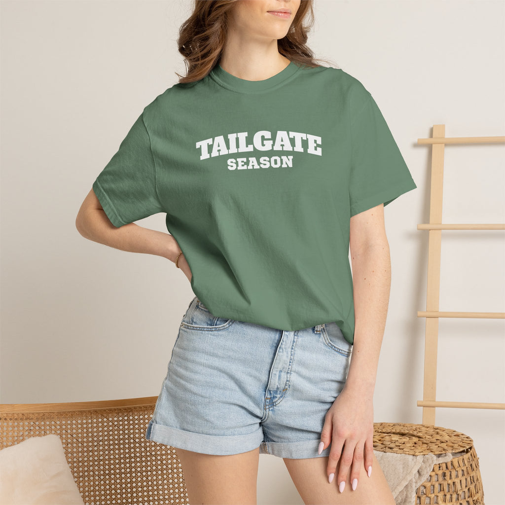 Tailgate Season, Football Game Day Unisex Comfort Colors Tee for Men and Women
