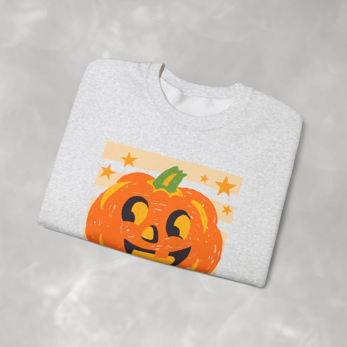 Happy Jack-O-Lantern, Striped Halloween Unisex Heavy Blend™ Crewneck Sweatshirt
