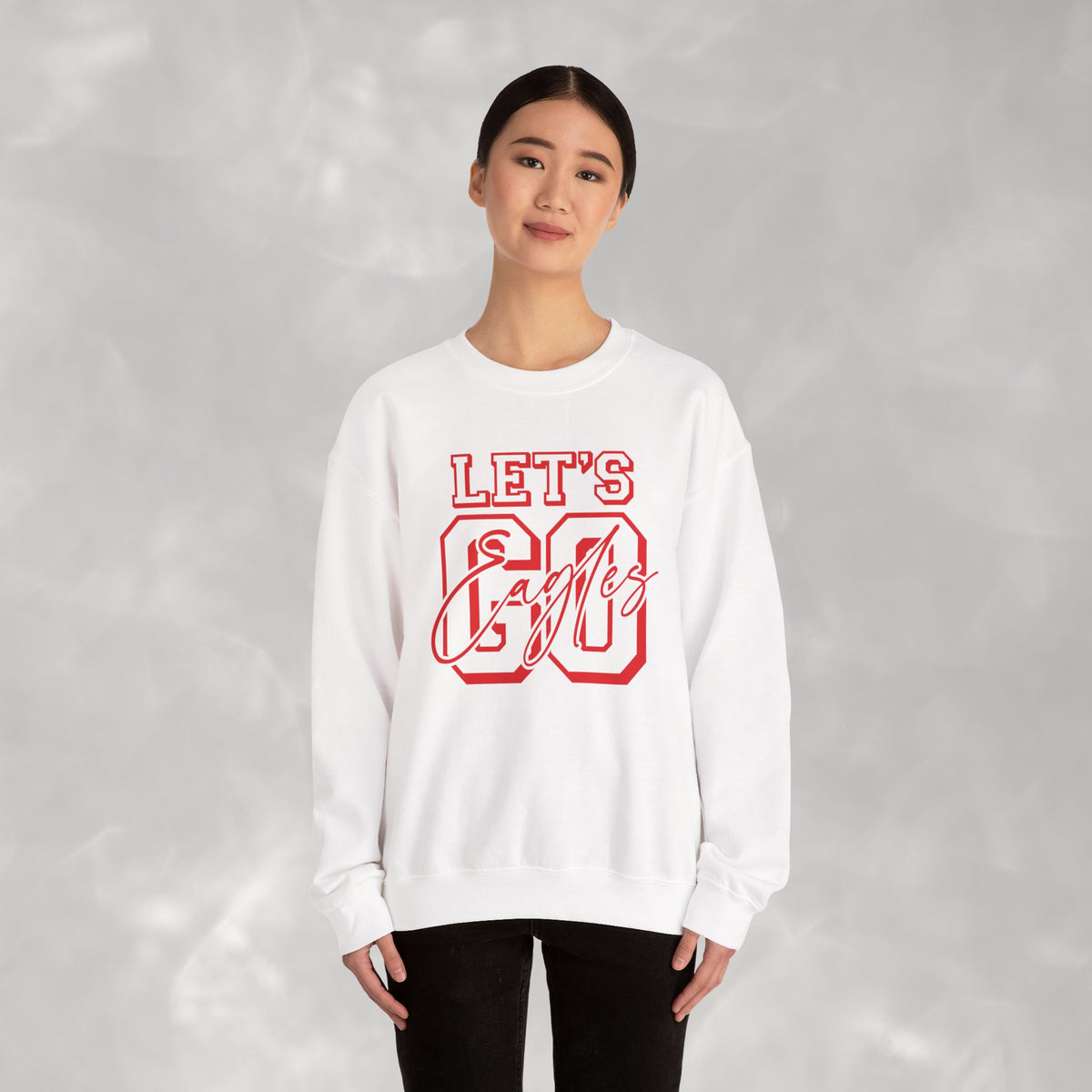 Let's Go Eagles, Eagles Sports, Team Spirit Gildan Unisex Heavy Blend™ Crewneck Sweatshirt