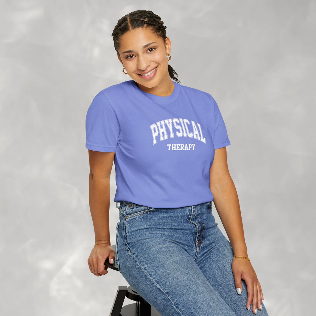 Physical Therapy, Therapist Classic Varsity Style Comfort Colors Tee