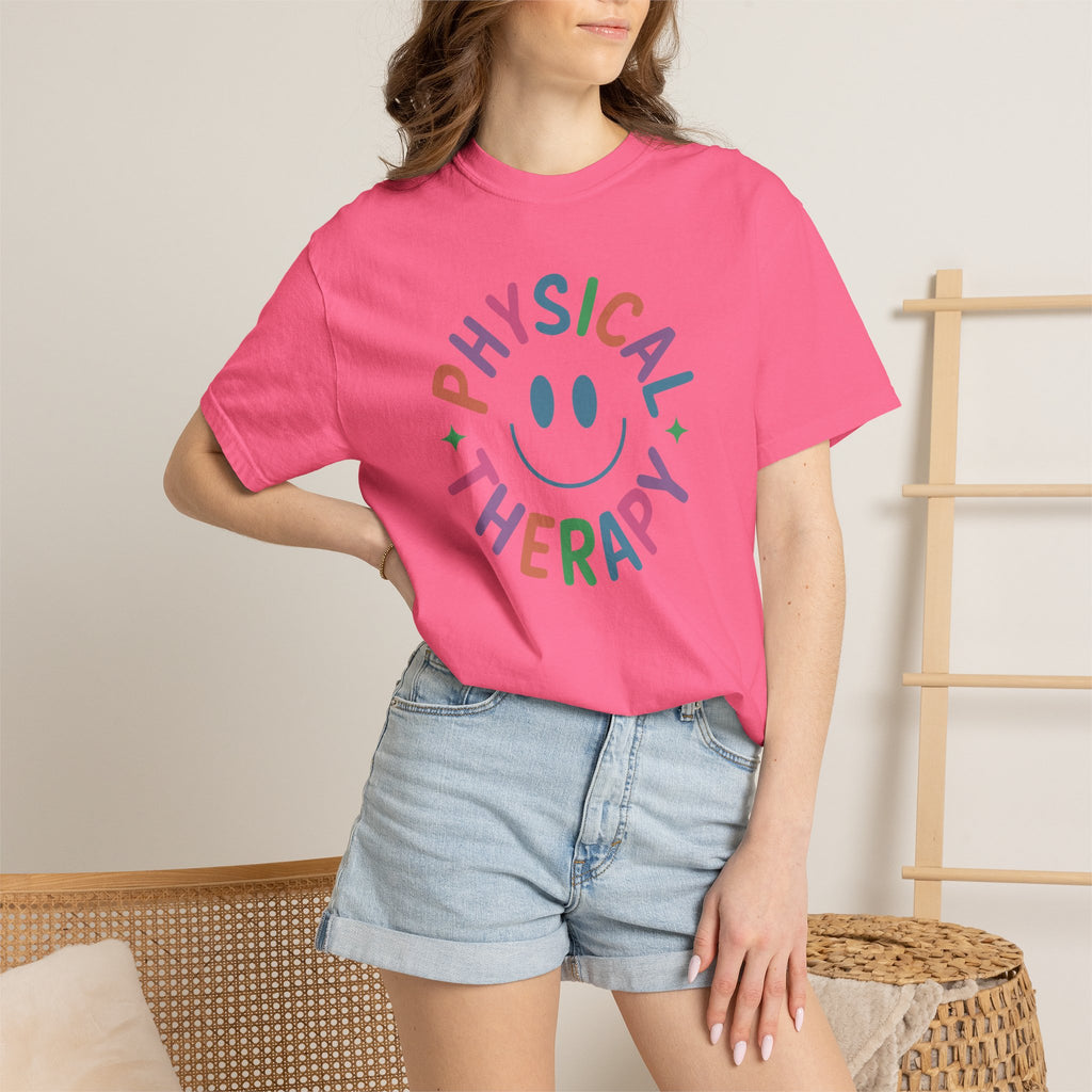 Physical Therapy, Cute Playful Smile, PT, PTA Unisex Comfort Colors Tee