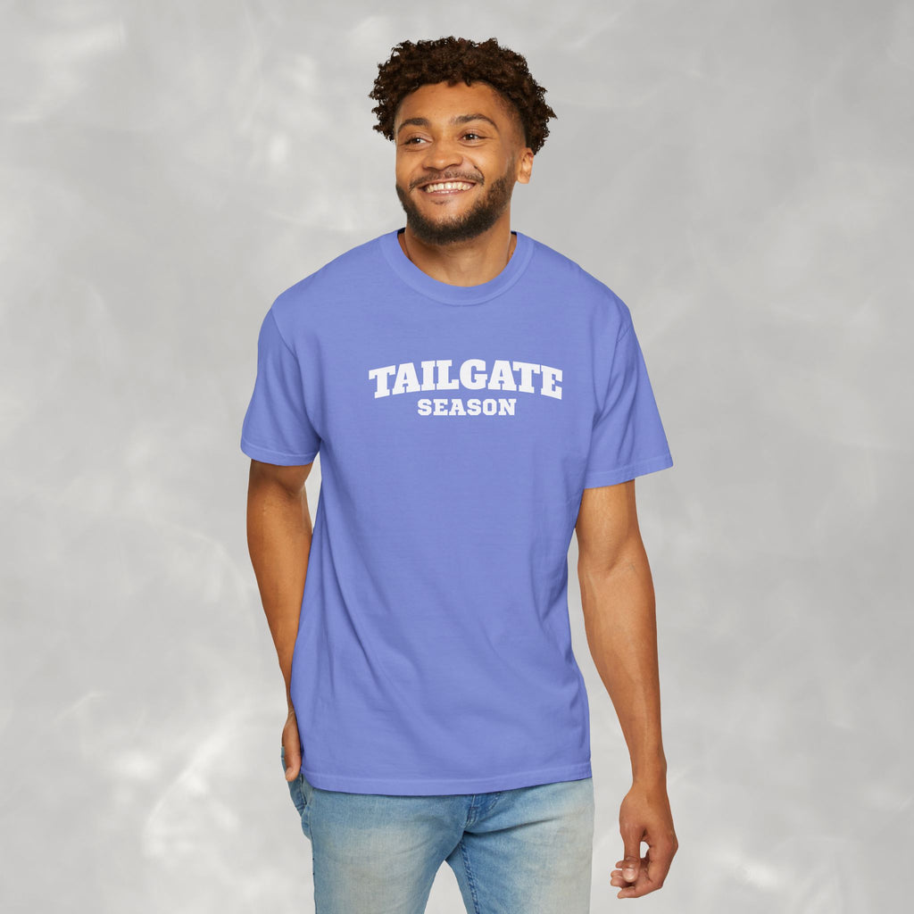 Tailgate Season, Football Game Day Unisex Comfort Colors Tee for Men and Women
