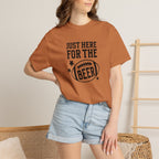 Just Here For The Beer, Funny Football Comfort Colors Tee
