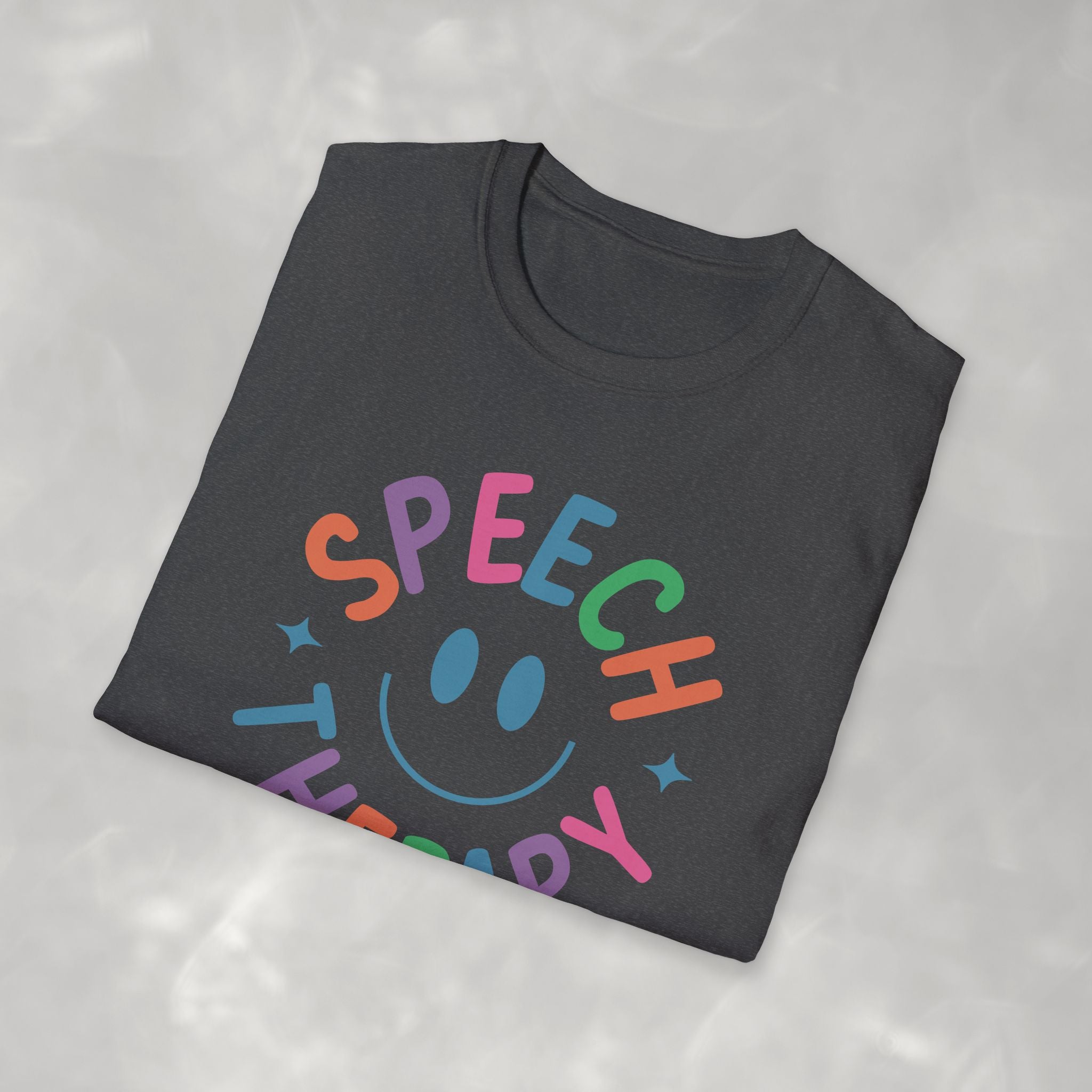 Speech Therapy, Cute Playful Smile, SLP, SLPA Gildan Unisex Softstyle T-Shirt