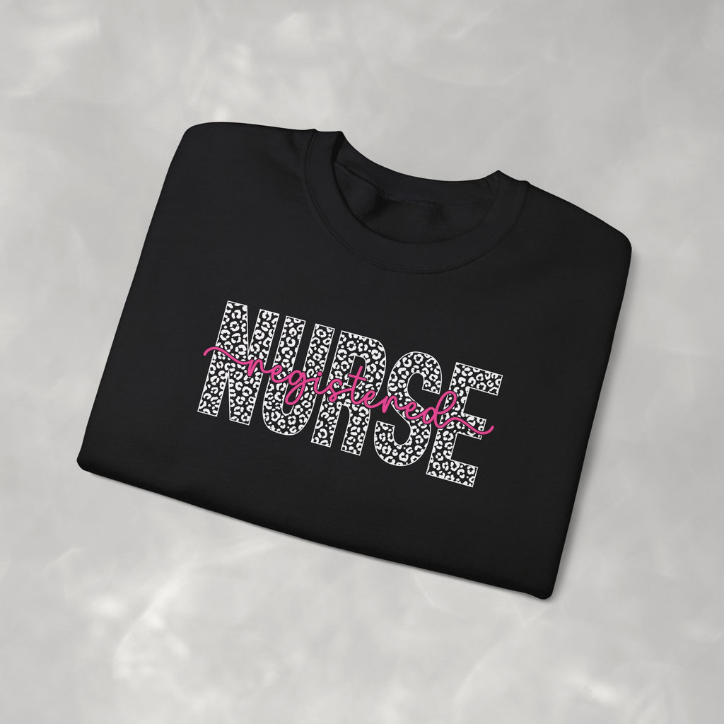 Registered Nurse Leopard Print Gildan Unisex Heavy Blend™ Crewneck Sweatshirt