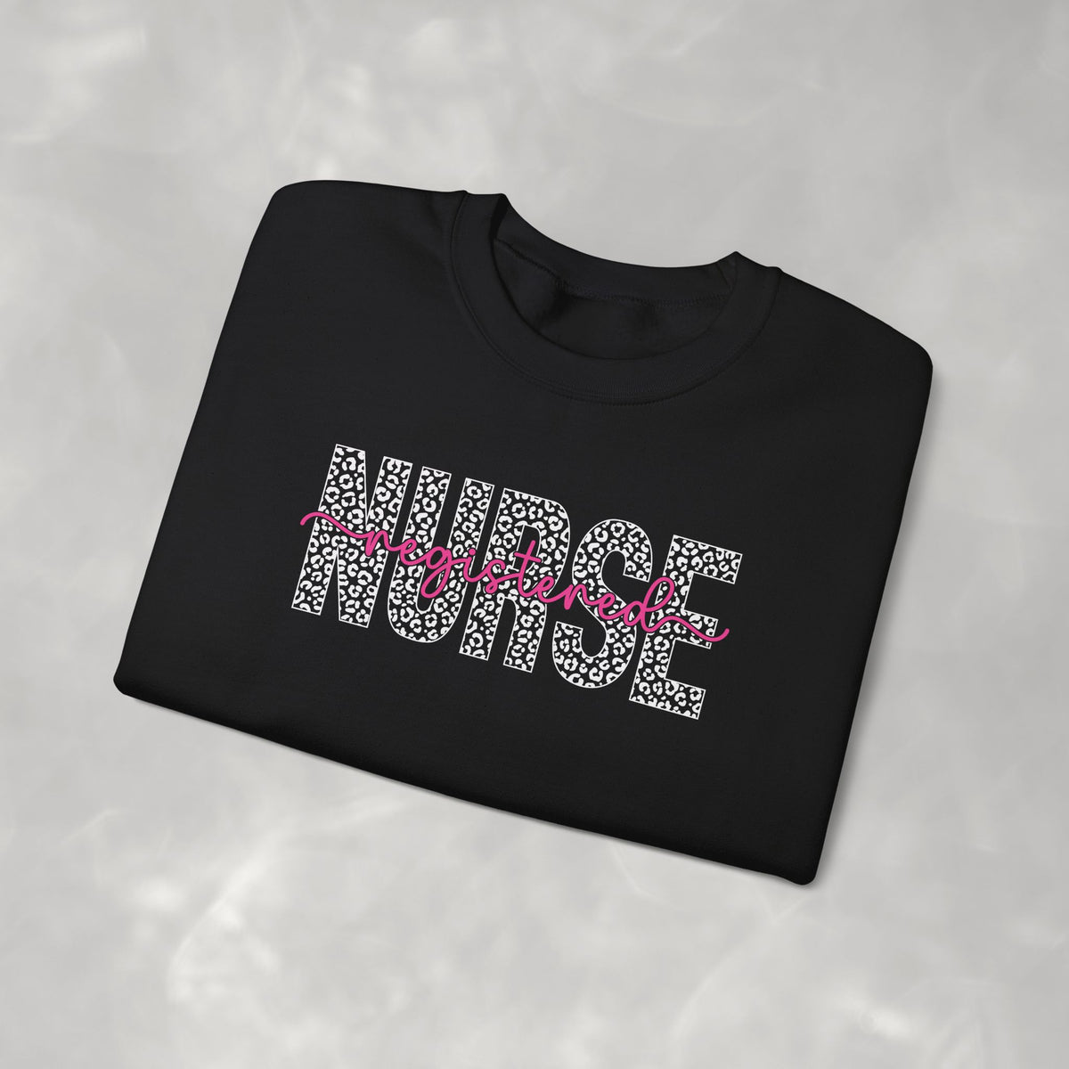 Registered Nurse Leopard Print Gildan Unisex Heavy Blend™ Crewneck Sweatshirt