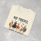 No Tricks Just Chicks, Funny Halloween Chickens in Costumes, Gildan Unisex Softstyle T-Shirt