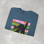 Spooky, Cute Black Cat, Halloween, Gildan Unisex Heavy Blend™ Crewneck Sweatshirt