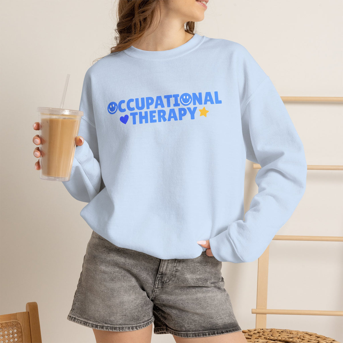 Occupational Therapy, Cute Pediatric OT Gildan Unisex Heavy Blend™ Crewneck Sweatshirt for OT, OTR, OTA, COTA