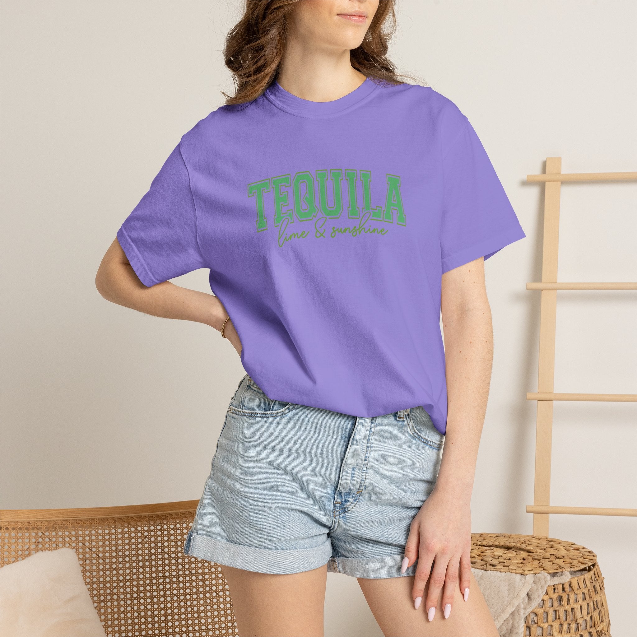 Tequila, Lime, and Sunshine Summer, Vacation, Beach Comfort Colors Tee