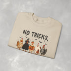 No Tricks Just Chicks, Funny Halloween Chickens in Costumes, Gildan Unisex Heavy Blend™ Crewneck Sweatshirt