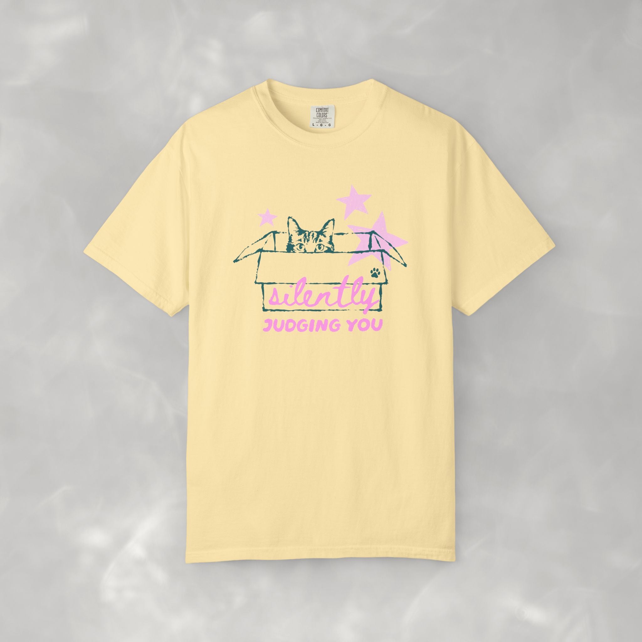 Silently Judging You, Funny, Cat Lover Comfort Colors Tee