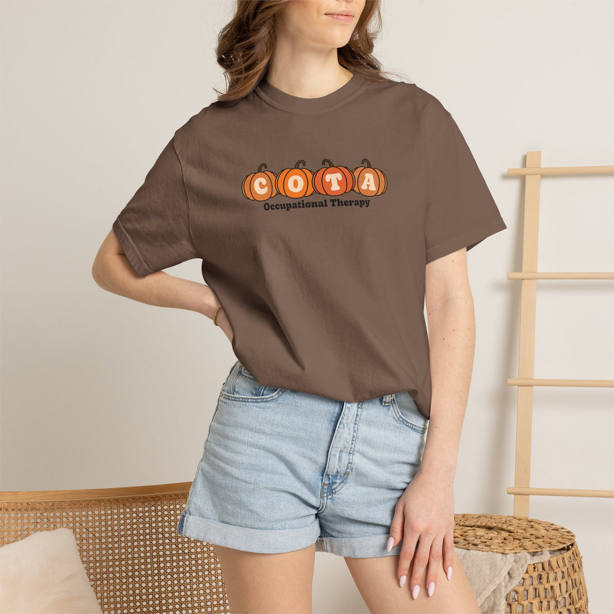 COTA Fall Pumpkins Comfort Colors Garment-Dyed T-shirt for Occupational Therapy Assistants