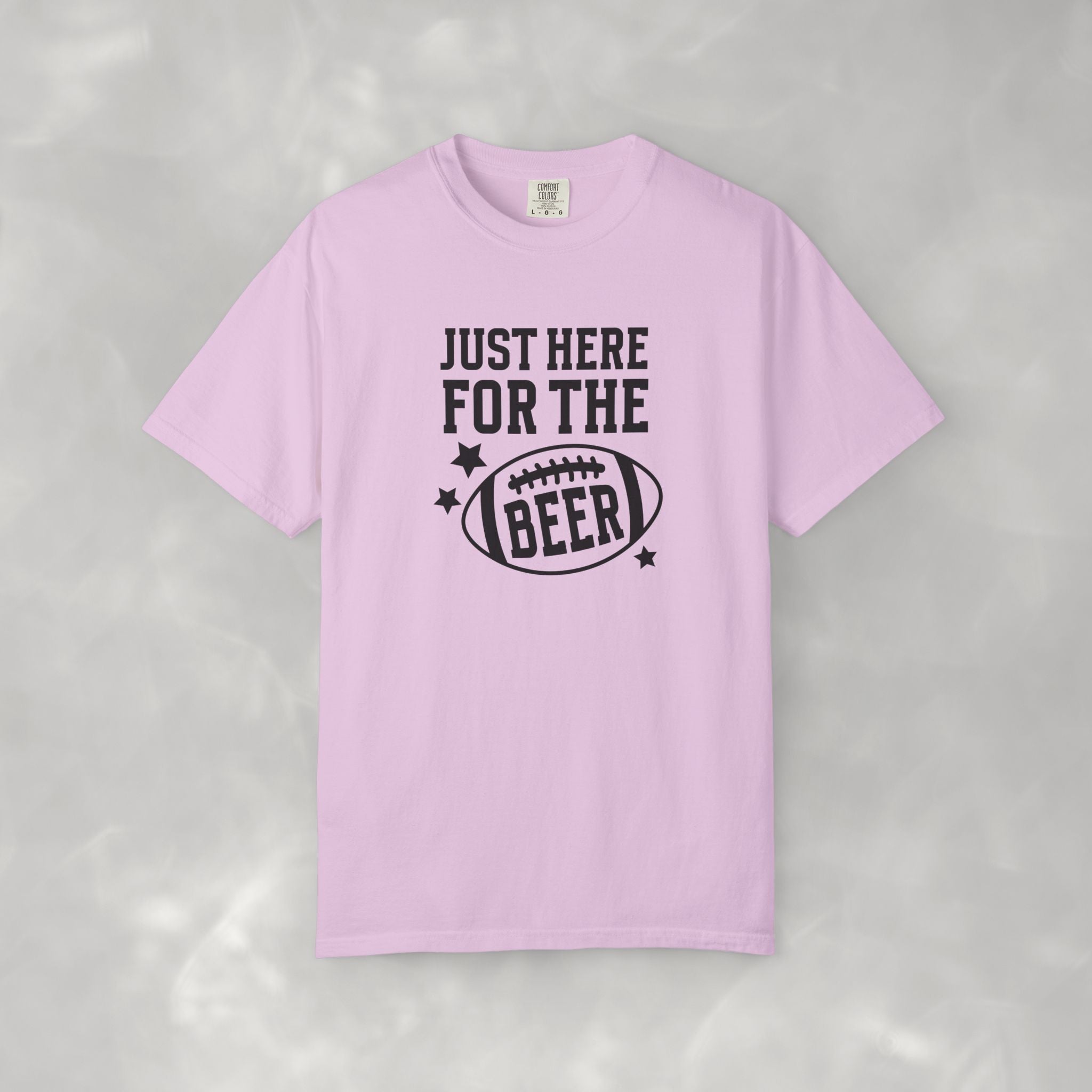 Just Here For The Beer, Funny Football Comfort Colors Tee