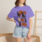 Spooky Black Cats and Jack-O-Lanterns, Unisex Comfort Colors Tee