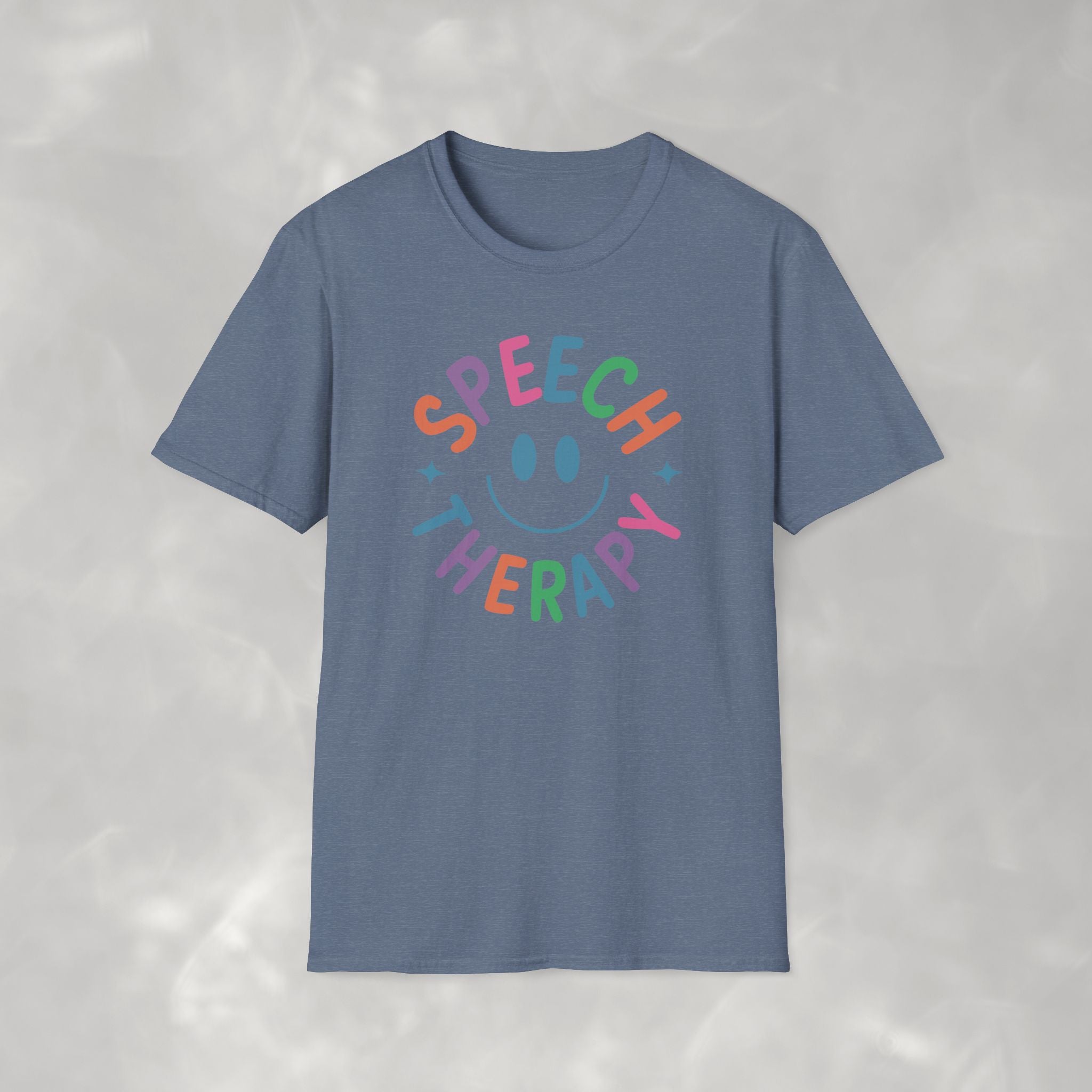 Speech Therapy, Cute Playful Smile, SLP, SLPA Gildan Unisex Softstyle T-Shirt