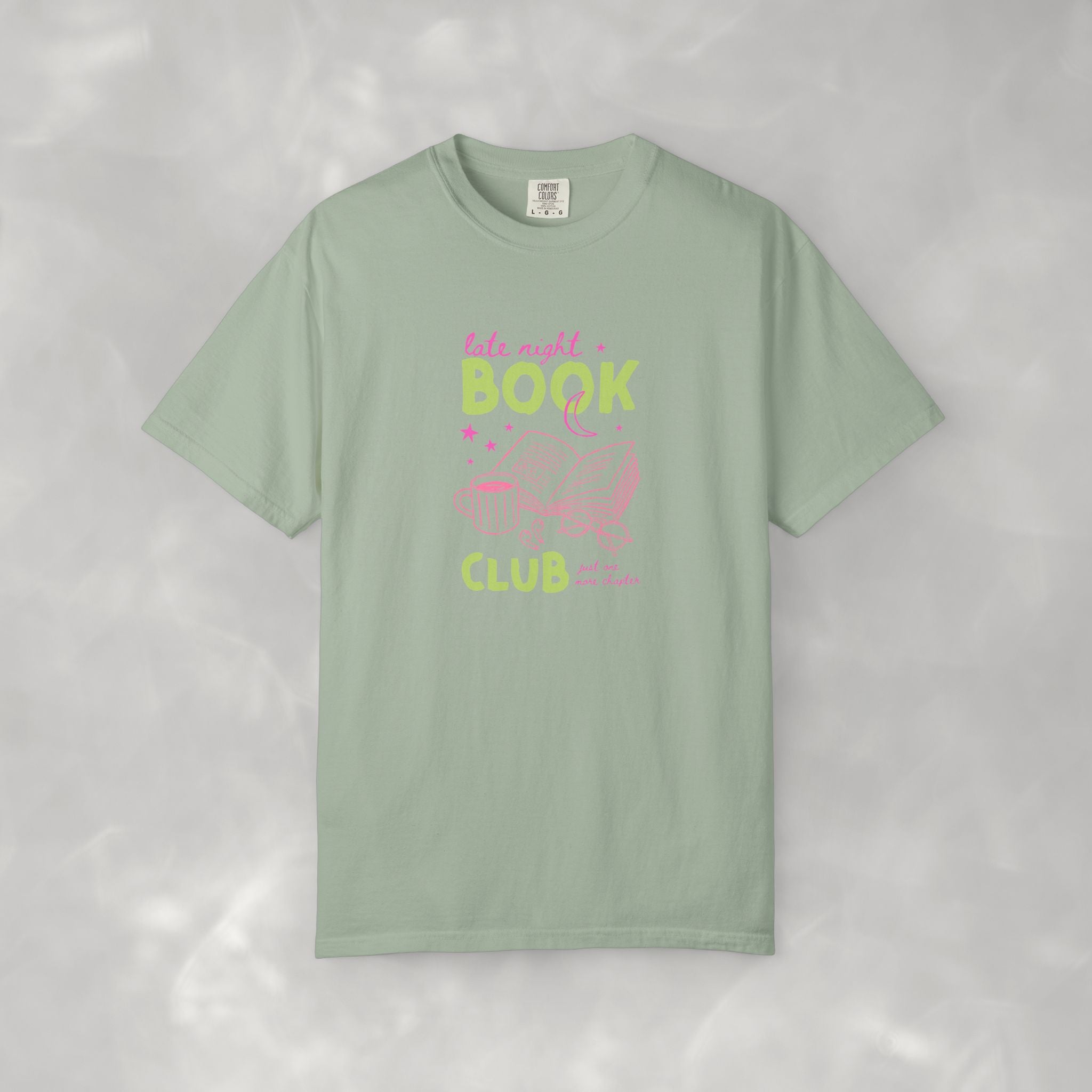 Late Night Book Club, Comfort Colors Book Lover, Reader Tee for Women,