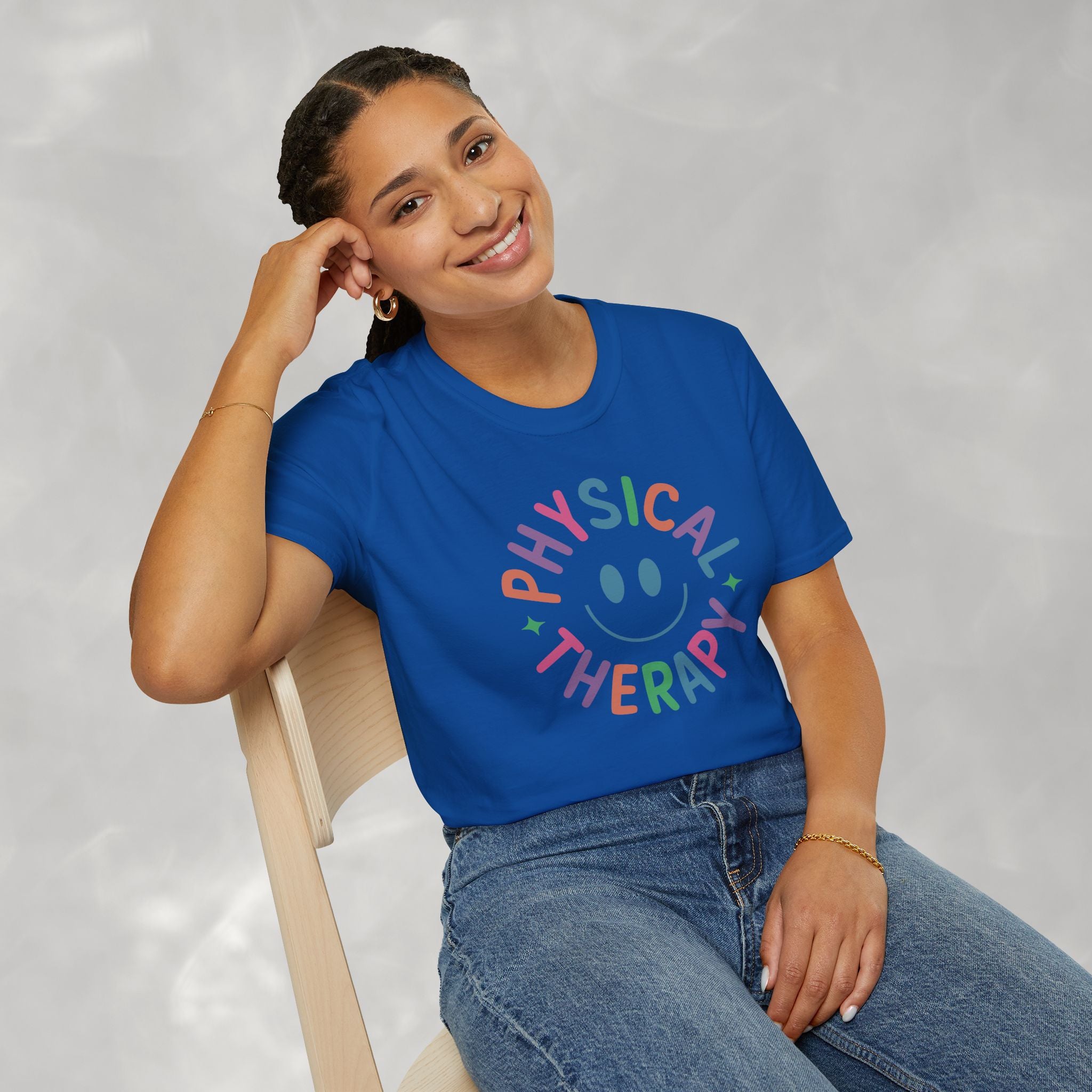 Physical Therapy, Cute Playful Smile, PT, PTA Gildan Unisex Softstyle T-Shirt