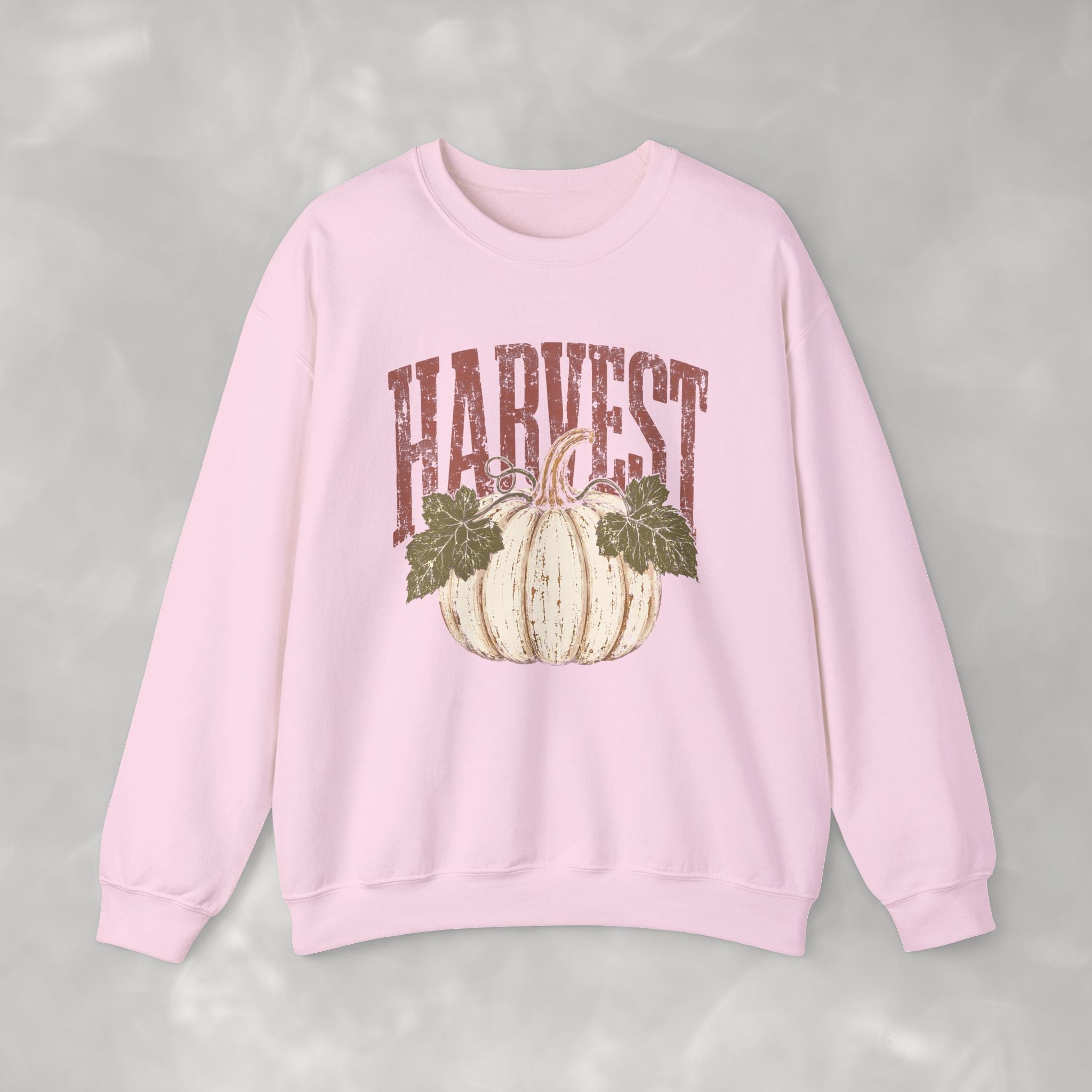 Autumn Harvest, White Pumpkin Retro Gildan Unisex Heavy Blend™ Crewneck Sweatshirt